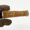 Patek Philippe Golden Ellipse 3738G-100 White Gold With Brown Leather Watch Grey Dial