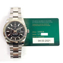 Rolex Sky-Dweller Black Dial 326934 Oyster Stainless Steel Watch White Gold Bezel 2021
