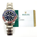 Rolex GMT-Master II Pepsi Bezel 116719BLRO Oyster White Gold Men's Watch Black Dial 2018