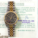 Rolex Datejust 36mm 16233 Jubilee Stainless Steel & Yellow Gold Watch Black Arabic Dial 1992