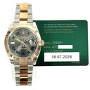 Rolex Datejust 41mm 126301-0015 Oyster Stainless Steel & Rose Gold Watch Wimbledon (Grey) Roman Dial 2024