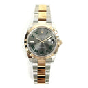 Rolex Datejust 41mm 126301-0015 Oyster Stainless Steel & Rose Gold Watch Wimbledon (Grey) Roman Dial 2024