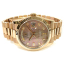 Rolex Day Date 36mm 118235F President Rose Gold Watch Black MOP Diamond Dial MINT 2010
