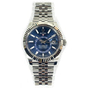 Rolex Sky-Dweller 42mm Jubilee 336934 Stainless Steel Watch Blue Index Dial