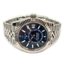 Rolex Sky-Dweller 42mm Jubilee 336934 Stainless Steel Watch Blue Index Dial