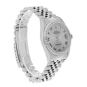 Rolex Datejust 36mm Stainless Steel Watch Silver Roman Dial 16220 Circa 1997