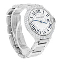 Cartier Ballon Bleu 36mm W69011Z4 36mm Unisex Watch Custom Diamond Bezel