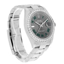 Rolex Datejust 126334 Stainless Steel 41mm Gray Wimbledon Dial Diamond Bezel