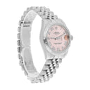 Rolex Ladies Datejust 178344 31mm Pink Dial Scattered Diamond Bezel Jubilee Band - 2017