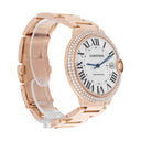 Cartier Ballon Bleu WE9008Z3 Rose Gold Silver Opaline Dial 42mm Watch - 2011