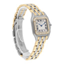 CARTIER PANTHERE STEEL YELLOW GOLD 3 ROW BRACELET DIAMOND LADIES WATCH 1057917