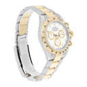 Rolex Daytona 116523 Stainless Steel Yellow Gold White Dial Mens Watch