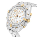 Breitling Chronomat Cream Dial 39MM Steel & 18K Yellow Gold B13050 Diamond Bezel