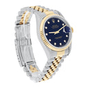Rolex Datejust 36mm Two Tone Dark Blue Diamond Dial Jubilee 16233 Circa 1993