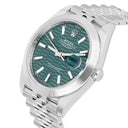 Rolex Datejust 41 126300-0022 Steel Green Motif Index Dial Mens Jubilee Watch Unworn