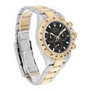 Rolex Daytona Stainless Steel Yellow Gold Black Dial Mens Watch 116523