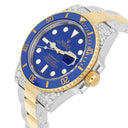 Rolex Submariner 40 mm Blue Dial Two Tone Diamond Men's Watch 116613LB