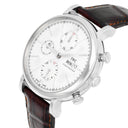IWC Portofino Chronograph IW391027 42.00mm Silver Dial Leather Strap Stainless Steel Watch