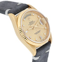 Rolex Day-Date 18238 36mm 18K Yellow Gold Watch Fluted Bezel Champagne Diamond