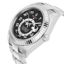 Rolex Sky Dweller 18k White Gold Black Arabic Dial 42mm Watch 326939