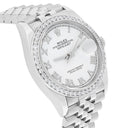 Rolex Datejust 126234 Steel 36mm White Roman Dial Jubilee Bracelet Diamond Bezel