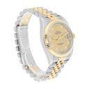 Rolex Datejust 36 Gold & Steel 116233 Watch Champagne Diamond Dial Jubilee Watch