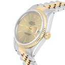 Rolex Datejust 36mm Two Tone Champagne lndex Dial Jubilee 16013 Circa 1986 Complete