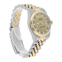 Rolex Datejust 31mm 68273 Champagne Houndstooth Diamond Dial Two Tone Watch Circa 1993