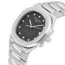 Patek Philippe Nautilus Quartz 33mm Black Dial Stainless Steel Watch 3900/1 Box and Papers