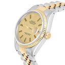 Rolex Datejust 36mm 16013 Two Tone Champagne Linen Dial Jubilee Circa 1986
