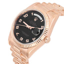 Rolex Day-Date 36mm 118235 Rose Gold Watch with Presidential Band Black Dial