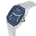 Cartier Santos De Cartier Blue Dial Stainless Steel Men's Watch WSSA0048 Complete