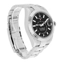 Rolex Sky-Dweller 326934 42mm 18k White Gold Bezel Steel Watch Oyster Black 2022