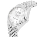 Rolex Datejust Ladies 278274 31mm Silver Diamond Dial Fluted Bezel Jubilee Band