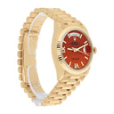 Rolex Day-Date 128238-0088 36mm Yellow Gold Carnelian Roman Diamond Dial Presidential
