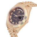 Rolex 41mm Day-Date 218235 18K Everose Gold President Bracelet Chocolate Dial