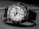 Rolex Explorer II Black PVD/DLC Coated Stainless Steel Watch White Numerals Bezel White Dial 216570