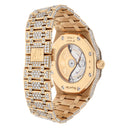 Audemars Piguet Royal Oak Self-winding 15400 Indiex Dial Rose Gold Iced Out Mens Watch