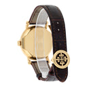 Patek Philippe 38mm Calatrava 5153j-001 Yellow Gold White Dial Leather Strap