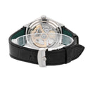 Rolex 1908 - 52509-0002 Alligator Leather Strap Domed And Fluted Bezel Black Index Arabic Dial White Gold Watch