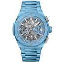 Hublot Big Bang Integrated Time Only 40mm 456.EX.5120.EX  Sky Blue Ceramic Watch Skeleton Index Dial
