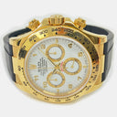 Rolex Cosmograph Daytona 40mm 116518 Yellow Gold with Black Rubber Watch White Arabic Dial 2004