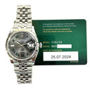 Rolex Datejust 36 Wimbledon Grey 126234  Fluted Bezel Stainless Steel Jubilee 2024