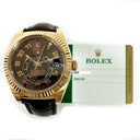 Rolex Sky-Dweller 42mm 326135 Rose Gold With Brown Leather Strap Chocolate Arabic Dial 2018