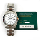 Rolex Datejust 41mm White Index Dial Oyster Bracelet 126300-0005 Stainless Steel Watch 2024