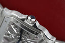 Cartier Santos De Cartier Skeleton WHSA0015 Stainless Steel Watch COMES WITH RUBBER STRAP AND DEPLOYMENT BUCKLE