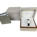 Jaeger Le Coultre Rendez Vous Perpetual Calendar Q3493420 White Gold with Black Leather Watch White Dial