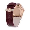 Rolex DayDate 36mm 128155RBR 18K Rose Gold Diamond Bezel Pave Diamond Roman Dial