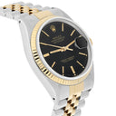 Rolex Datejust 36mm Two Tone Black lndex Dial Jubilee 16013 Circa 1987 Complete
