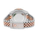 Rolex Datejust 41mm 126331 Rose Gold and Stainless Steel Fully Iced Out Watch
